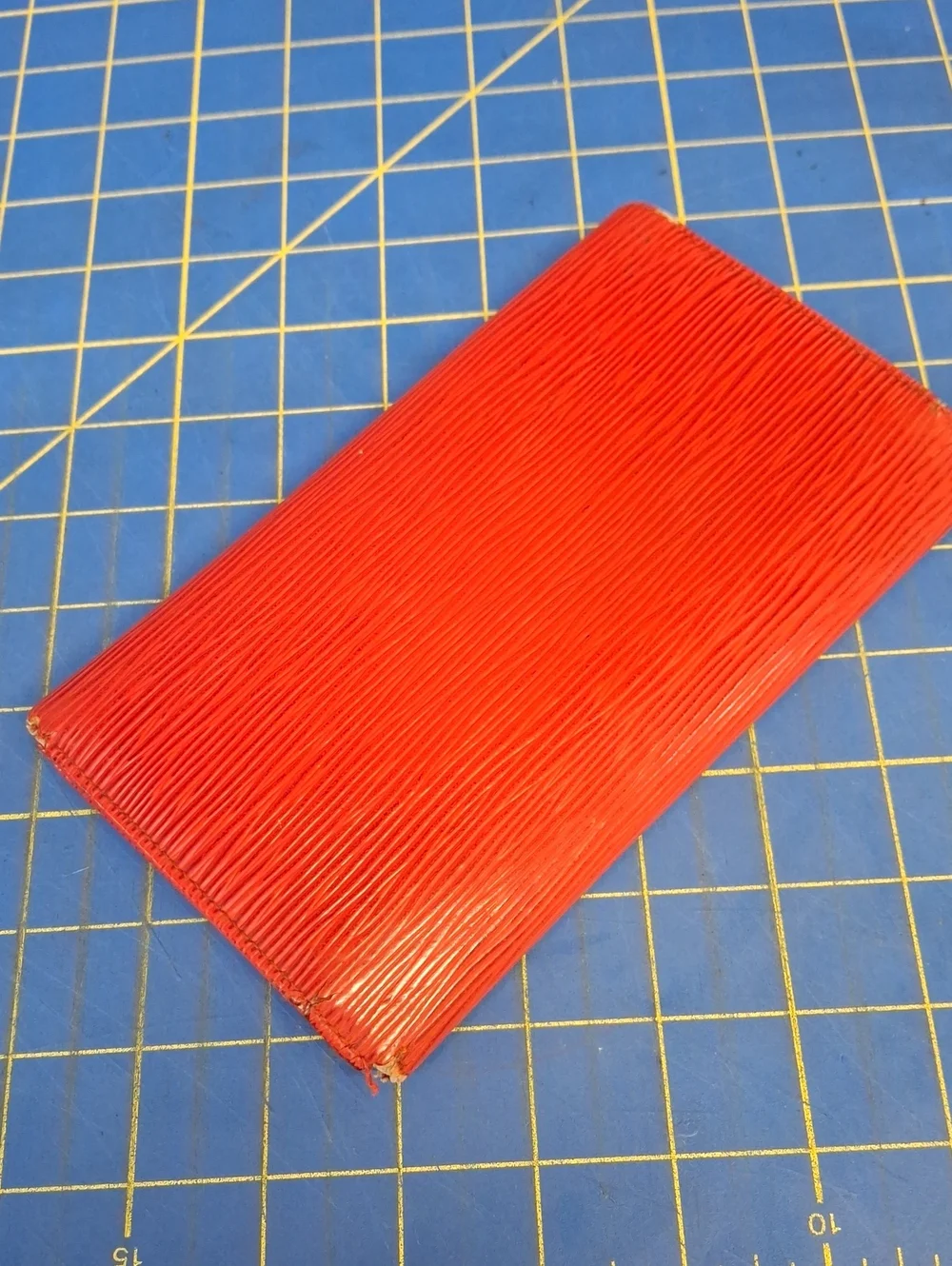 LV Louis Vuitton Red Textured Wallet 7x4 Project